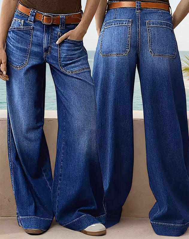 Women's High-Waist Wide-Leg Jeans