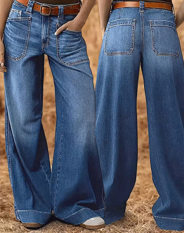 Women's High-Waist Wide-Leg Jeans