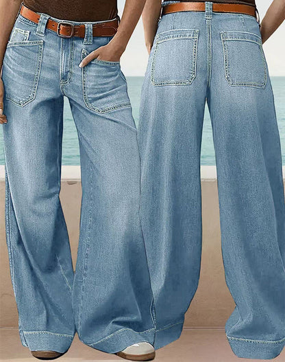Women's High-Waist Wide-Leg Jeans