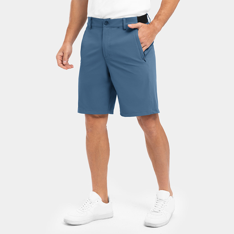 Men's Solid Color Flat Front Shorts