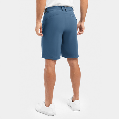 Men's Solid Color Flat Front Shorts
