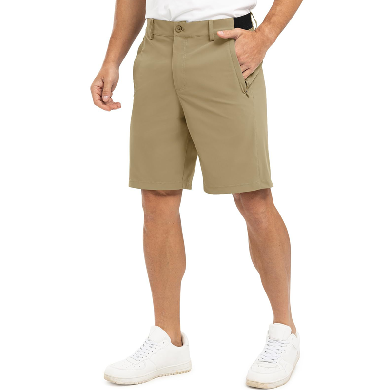 Men's Solid Color Flat Front Shorts