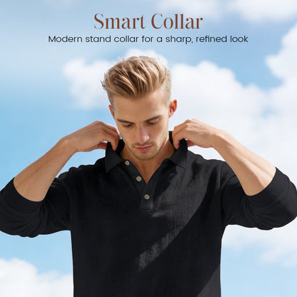 Men's Linen Blend 2-Piece Casual Set