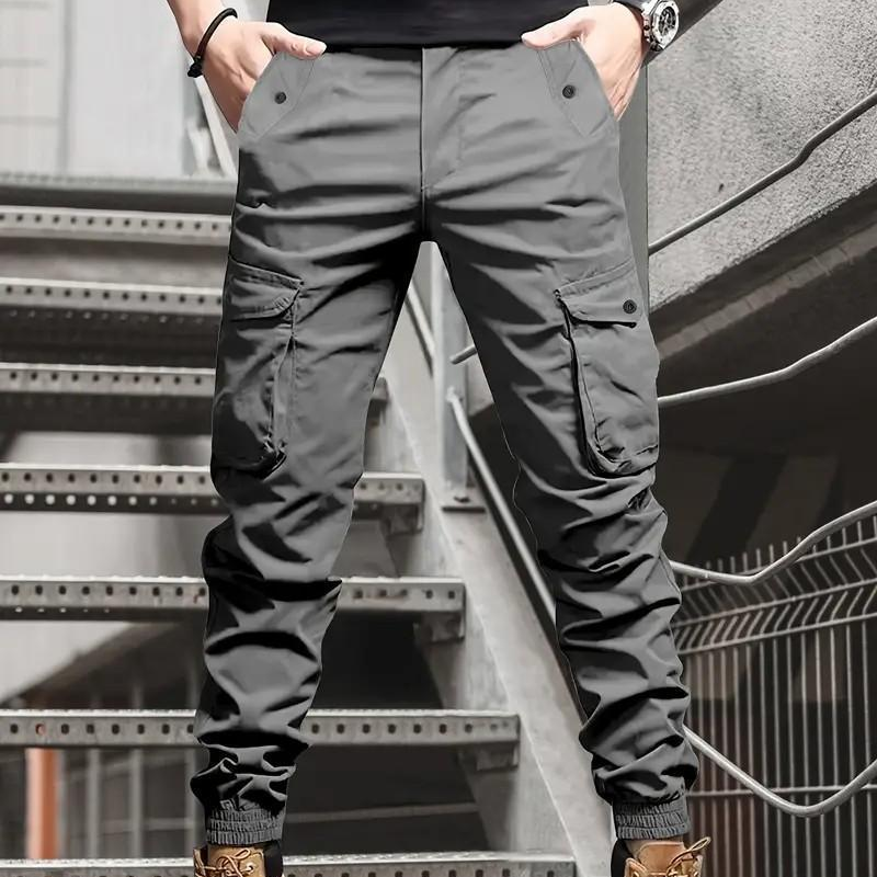 Urban Tactical Cargo Trousers with Tapered Fit