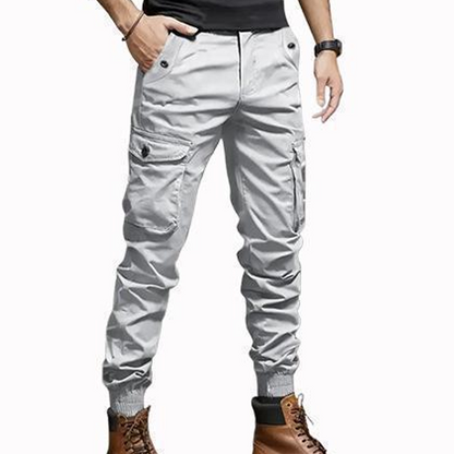 Urban Tactical Cargo Trousers with Tapered Fit