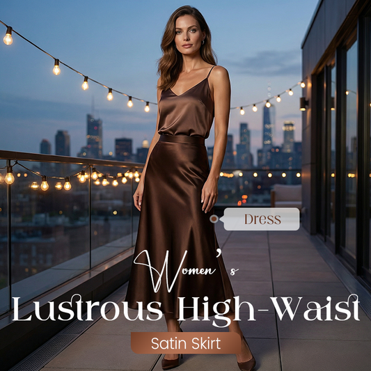 🔥Hot Sale🔥Women's Lustrous High-Waist Satin Skirt