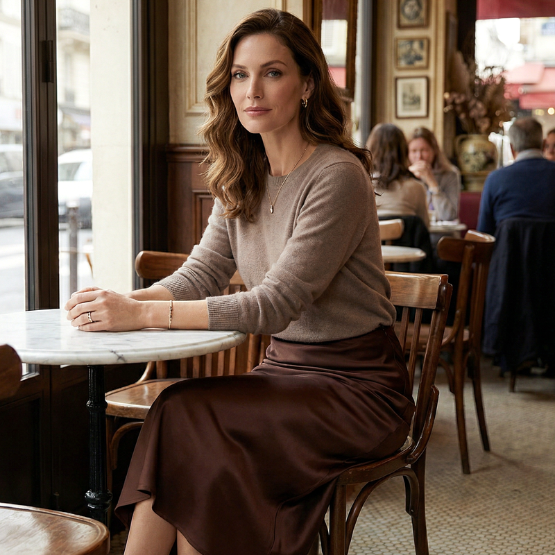 🔥Hot Sale🔥Women's Lustrous High-Waist Satin Skirt