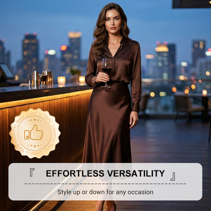 🔥Hot Sale🔥Women's Lustrous High-Waist Satin Skirt