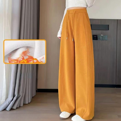 Women‘s Shimmering High-Waist Wide-Leg Pants