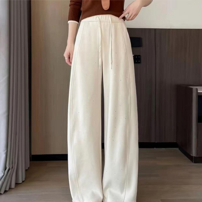 Women‘s Shimmering High-Waist Wide-Leg Pants