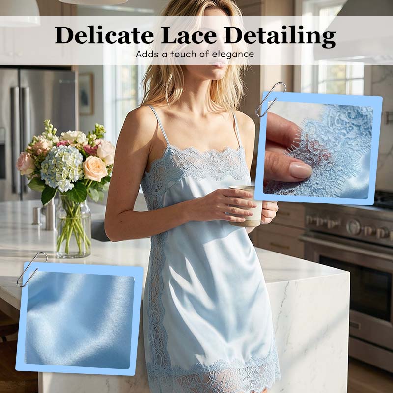 Lace Trim Satin Camisole Top