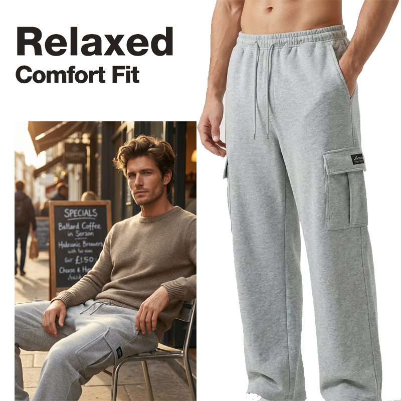 🔥Hot Sale Deals-Men's Casual Loose Fit Cargo Sweatpants