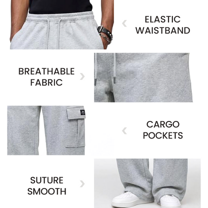 🔥Hot Sale Deals-Men's Casual Loose Fit Cargo Sweatpants