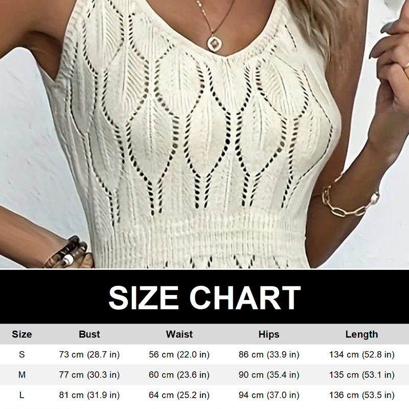 Elegant V-Neck Pointelle Knit Dress