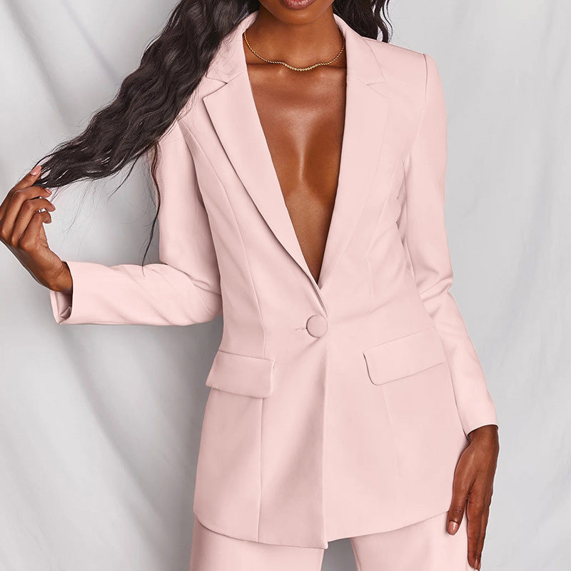 📢📢50% OFF !!!⏰Women's Elegant Blazer and Wide-Leg Pants Set