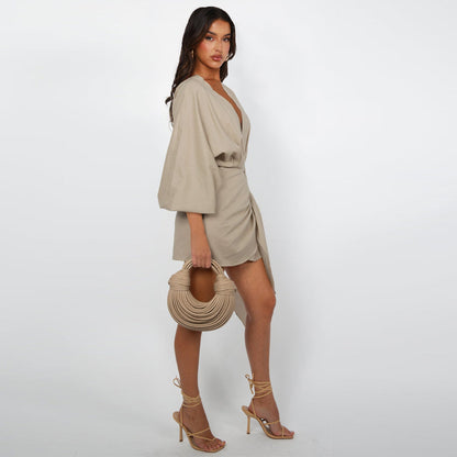 Women's V-Neck Wrap Dress