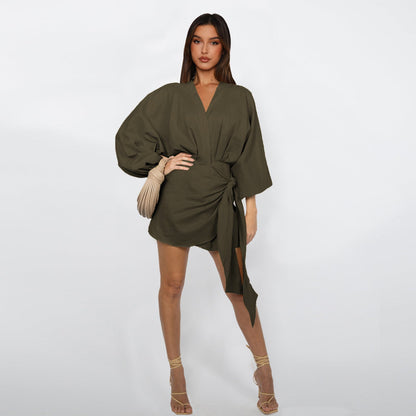 Women's V-Neck Wrap Dress