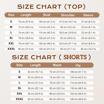 Men's Solid Color Short Sleeve Top & Shorts Set