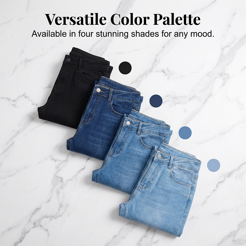 Women's High-Waist Stretch Flare Jeans