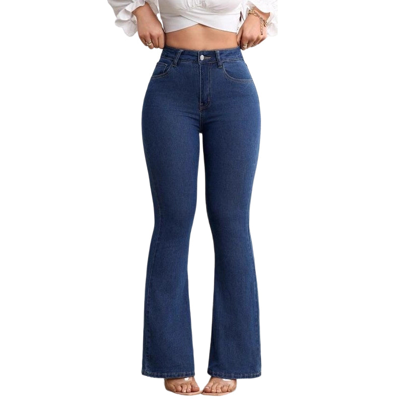 Women's High-Waist Stretch Flare Jeans