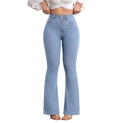 Women's High-Waist Stretch Flare Jeans