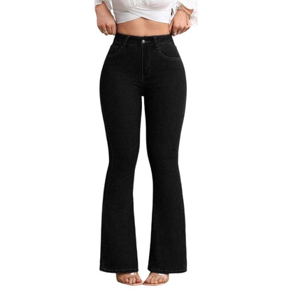 Women's High-Waist Stretch Flare Jeans