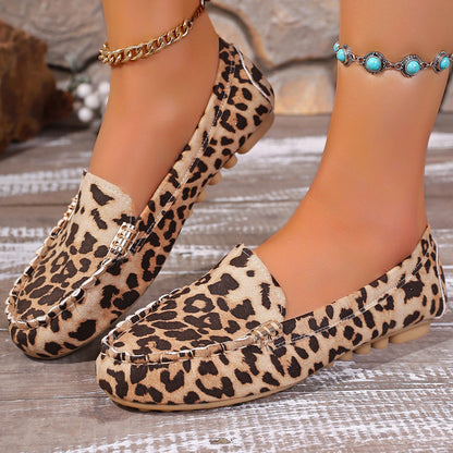 🌸Spring Hot Sale-🌸Women's Fashion Leopard Print Patchwork Loafers