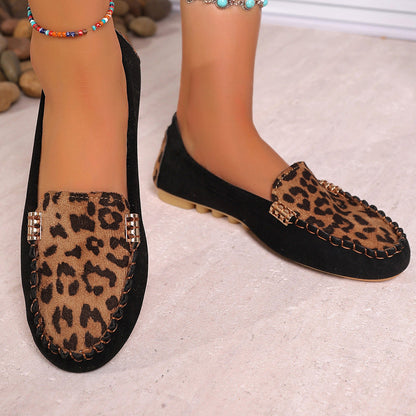 🌸Spring Hot Sale-🌸Women's Fashion Leopard Print Patchwork Loafers
