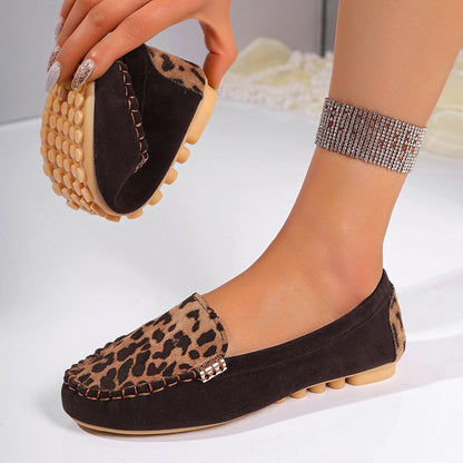 🌸Spring Hot Sale-🌸Women's Fashion Leopard Print Patchwork Loafers