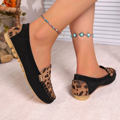 🌸Spring Hot Sale-🌸Women's Fashion Leopard Print Patchwork Loafers