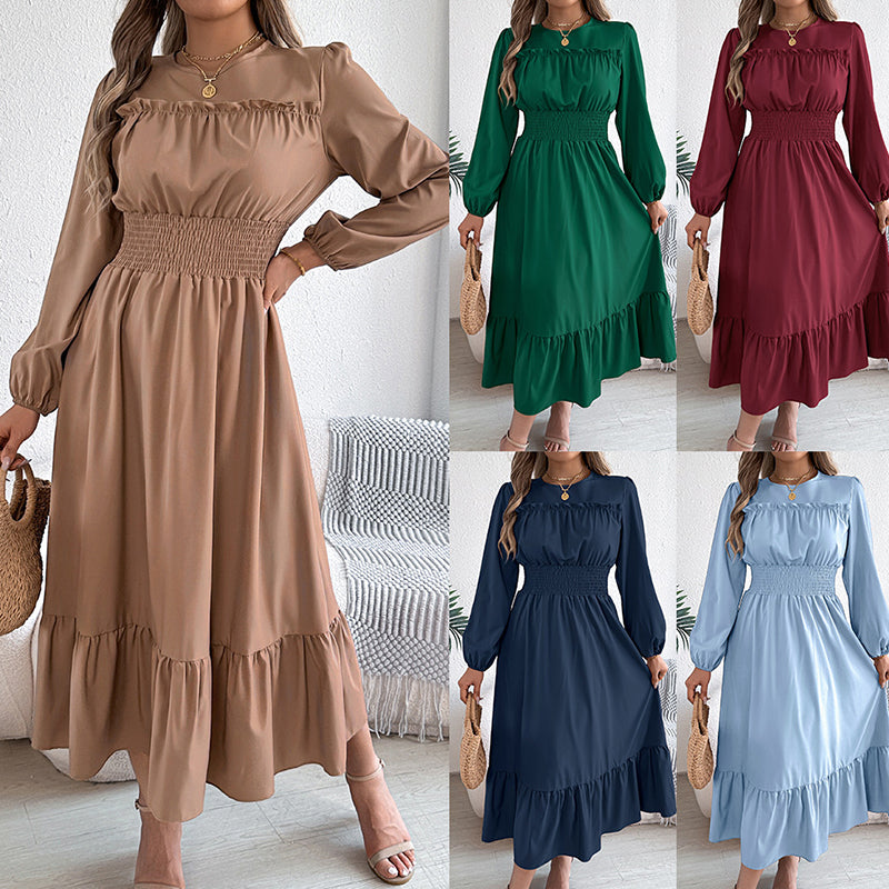 👗New arrival 50% OFF!🥰Women's Long-Sleeve Smocked Ruffle Maxi Dress