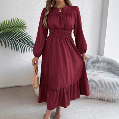 👗New arrival 50% OFF!🥰Women's Long-Sleeve Smocked Ruffle Maxi Dress
