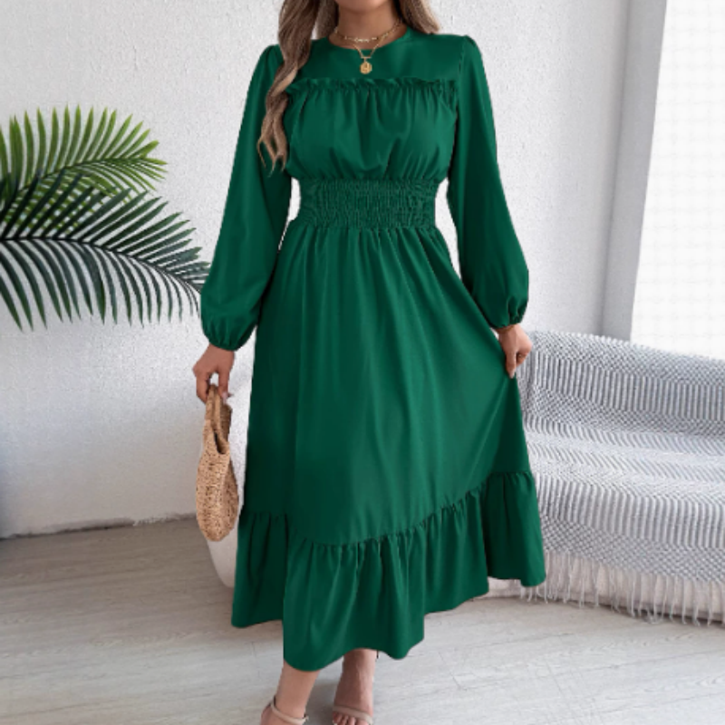 👗New arrival 50% OFF!🥰Women's Long-Sleeve Smocked Ruffle Maxi Dress