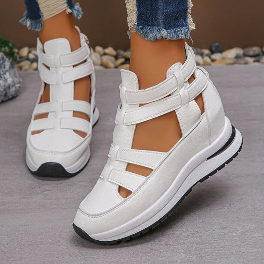 ⏰Women's Fashion Breathable Wedge Sandals with Side Zipper Closure
