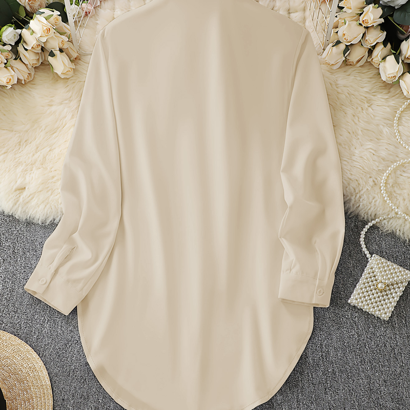 Women's Long Sleeve Shirt with High-Low Hem