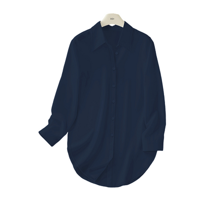 Women's Long Sleeve Shirt with High-Low Hem