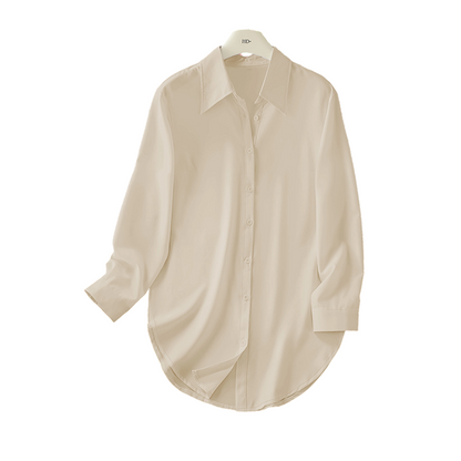 Women's Long Sleeve Shirt with High-Low Hem