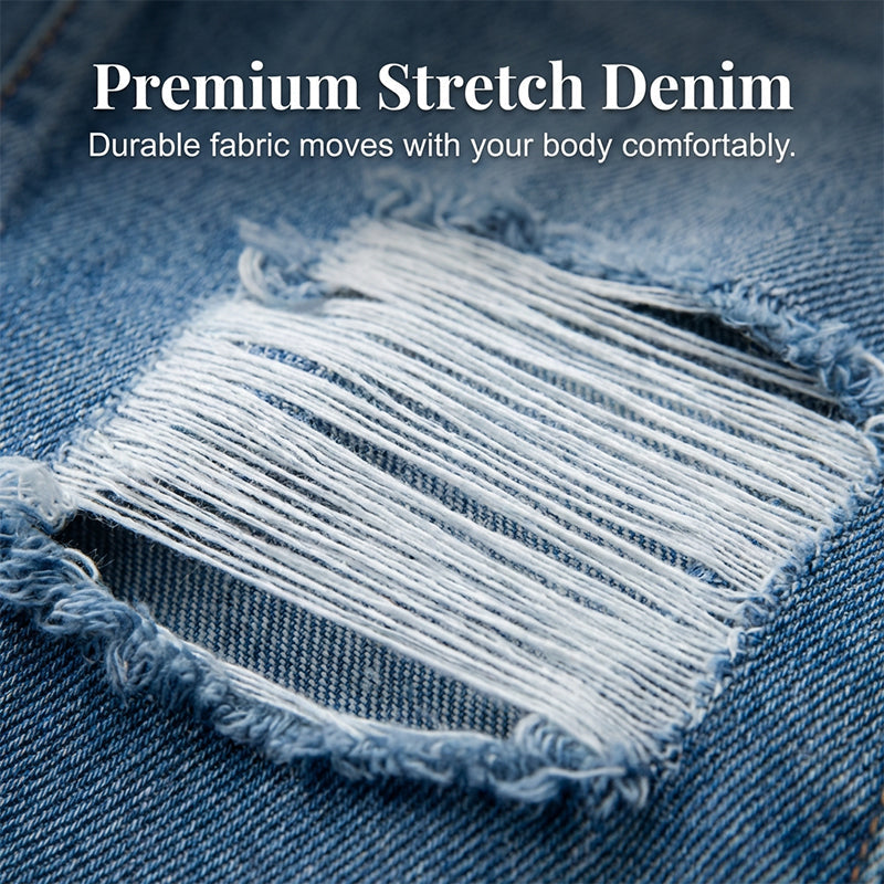 High-Waisted Ripped Skinny Jeans for Women