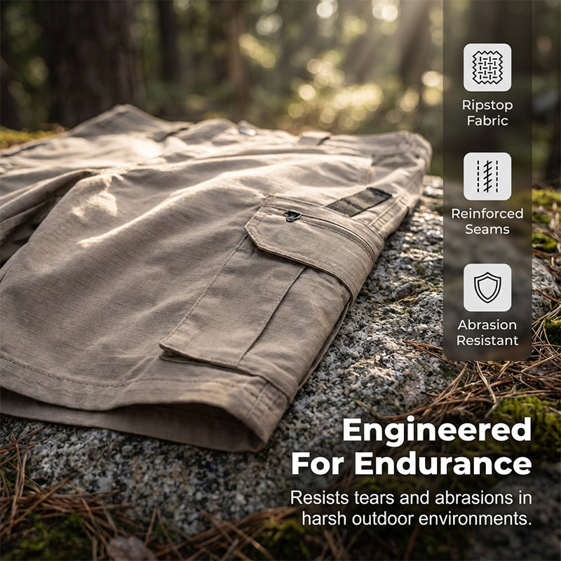 Men's Multi-Pocket Tactical Cargo Shorts
