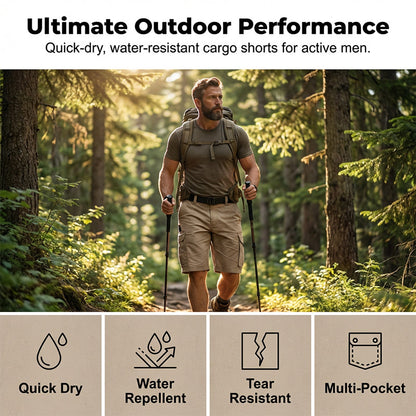 Men's Multi-Pocket Tactical Cargo Shorts