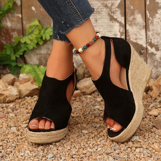 📢📢BIG SALE !!⏰Women's Platform Buckle Strap Peep Toe Sandals