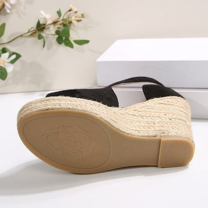 📢📢BIG SALE !!⏰Women's Platform Buckle Strap Peep Toe Sandals