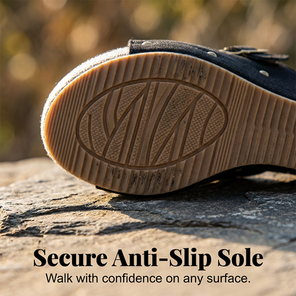 Women's Peep-Toe Wedge Slide Sandals