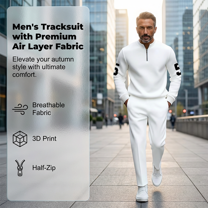 Men's Half-Zip Top & Pants 2-Piece Set
