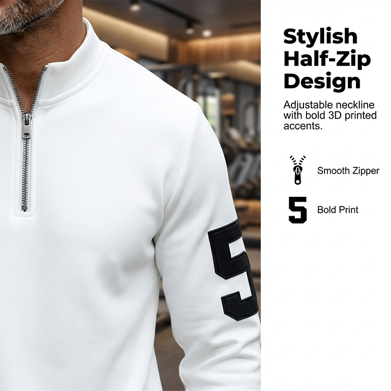 Men's Half-Zip Top & Pants 2-Piece Set
