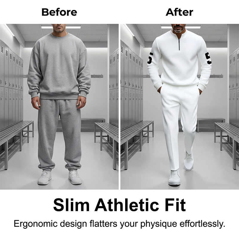 Men's Half-Zip Top & Pants 2-Piece Set
