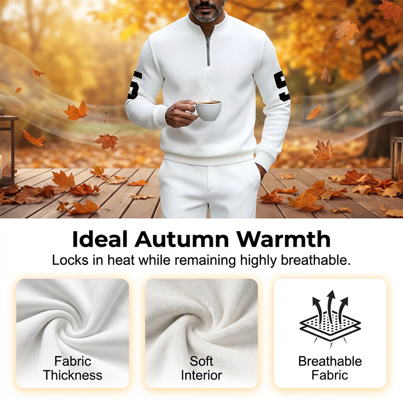 Men's Half-Zip Top & Pants 2-Piece Set