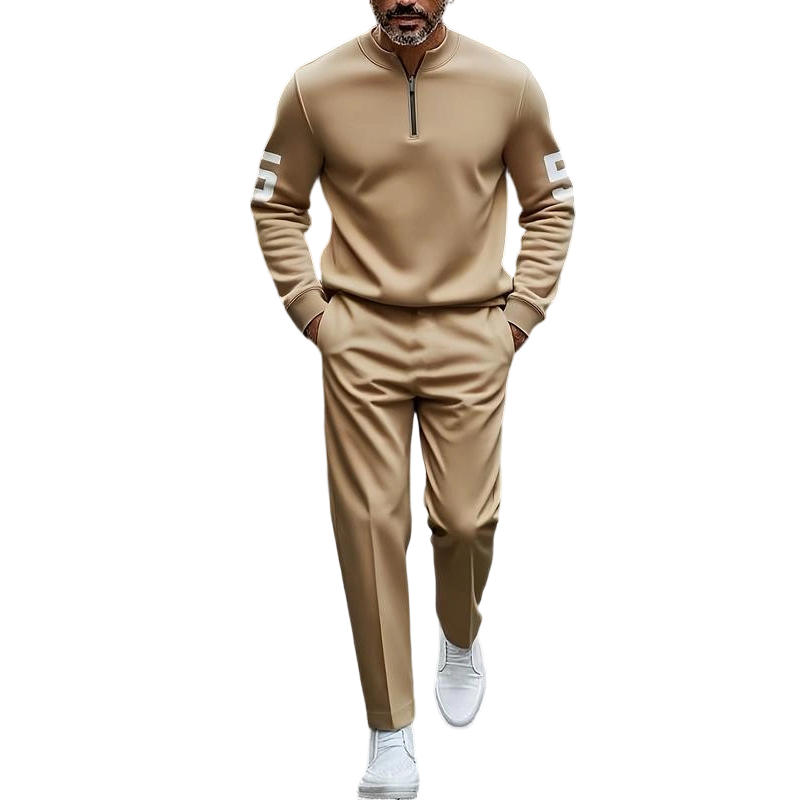 Men's Half-Zip Top & Pants 2-Piece Set