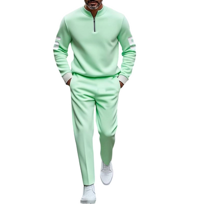 Men's Half-Zip Top & Pants 2-Piece Set