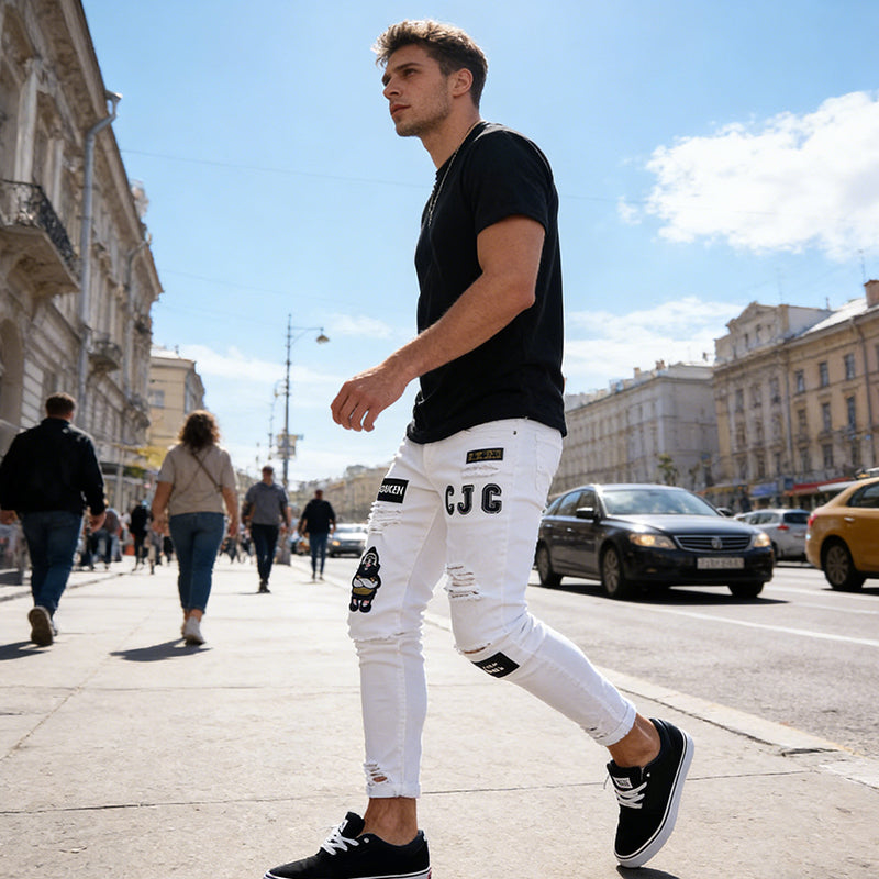 Men's Ripped Skinny Jeans